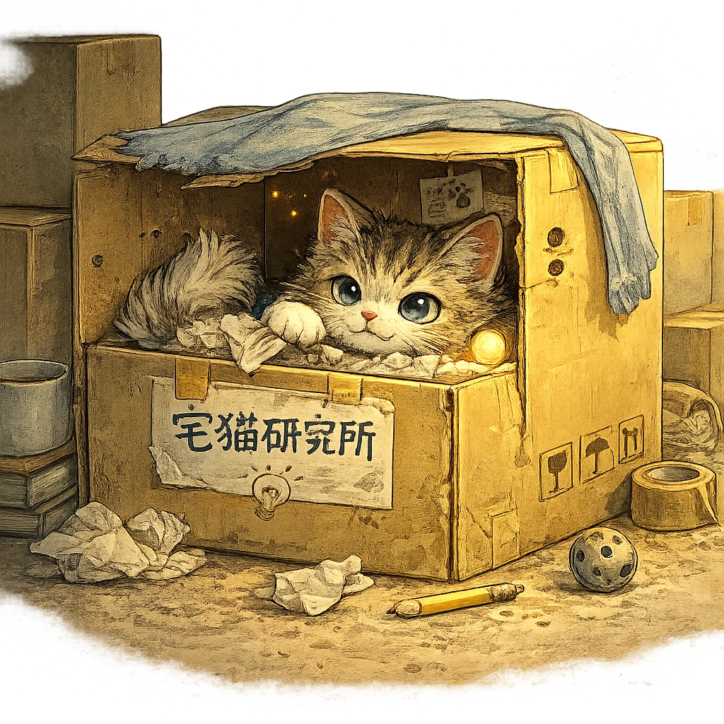 猫咪 INTP 纸箱原住民结果插画
