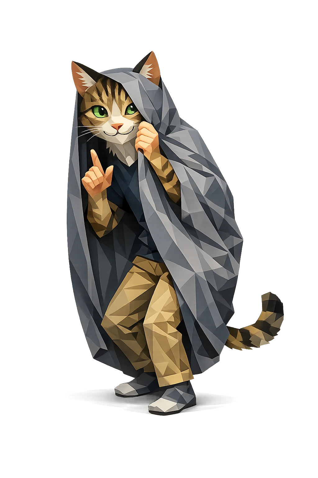 猫咪 INTP 窗帘忍者结果插画