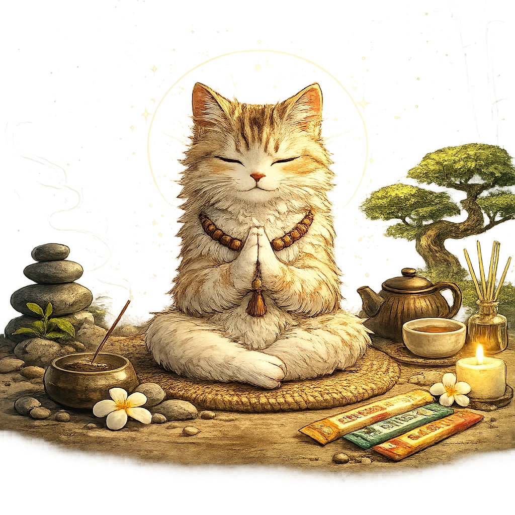 猫咪 INFJ 情绪稳定怪结果插画