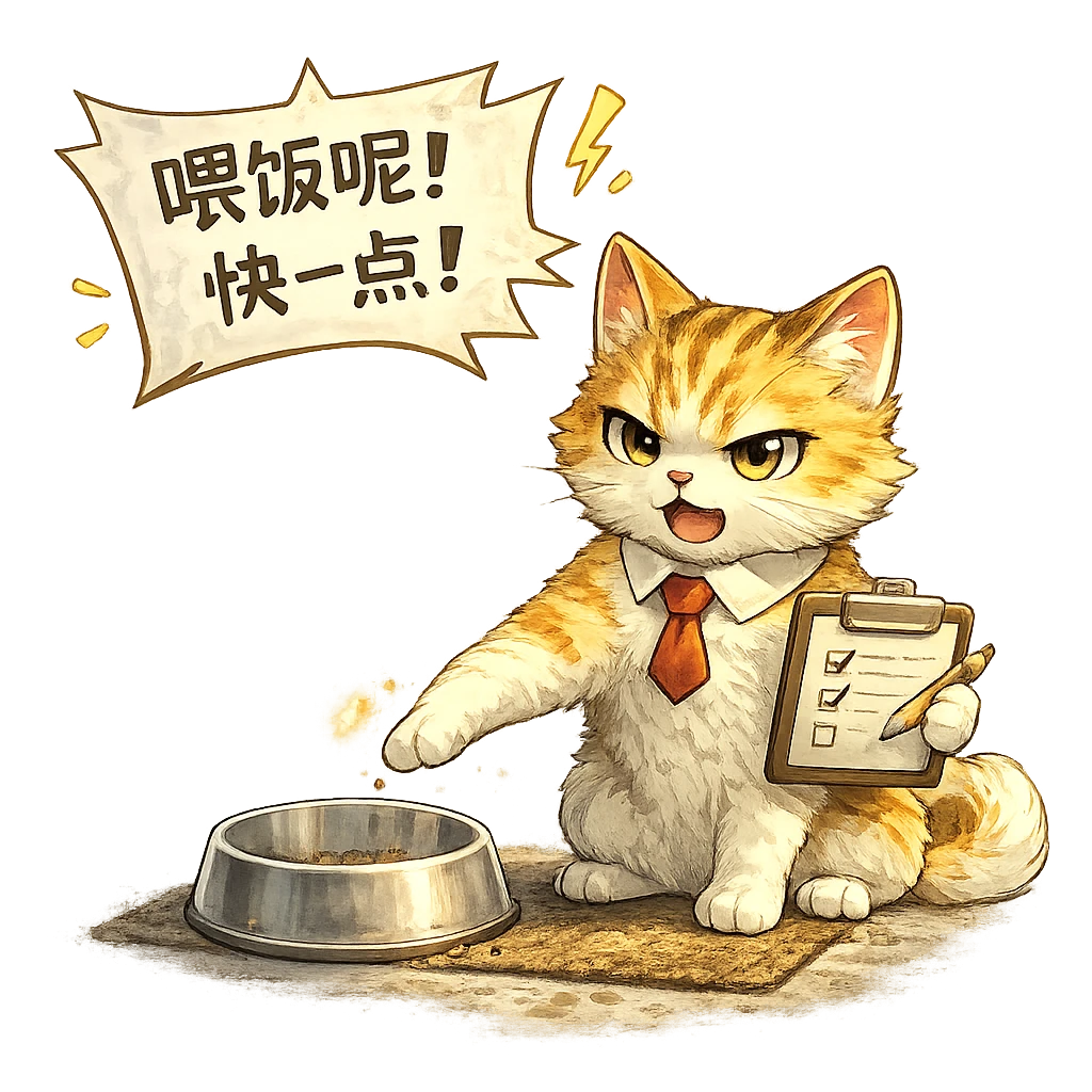 猫咪 ESTJ 投喂监督员结果插画