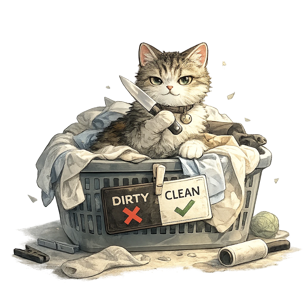 猫咪 ISTP 洗衣篮仲裁者结果插画
