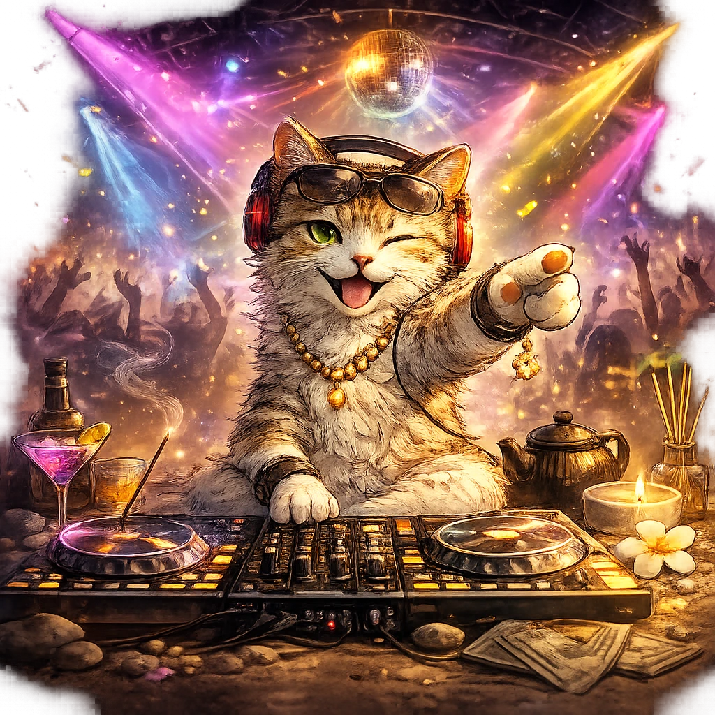 猫咪 ESTP 午夜蹦迪王结果插画