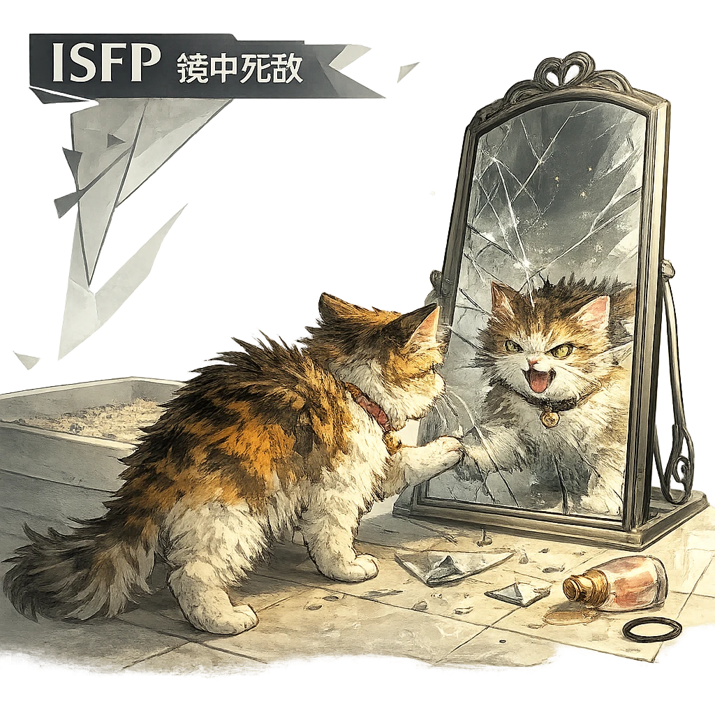 猫咪 ISFP 镜中死敌结果插画