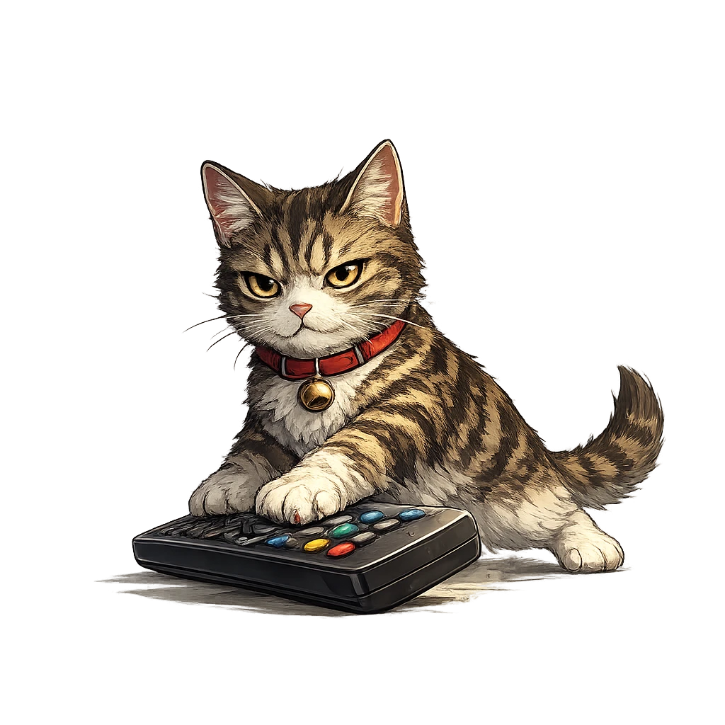 猫咪 ENTJ 遥控器镇守者结果插画