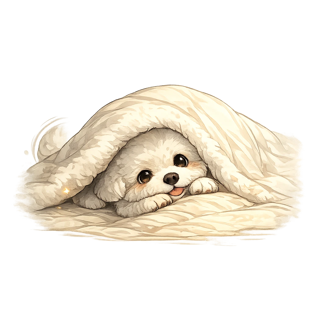 狗狗 INFP 被窝挖掘机结果插画