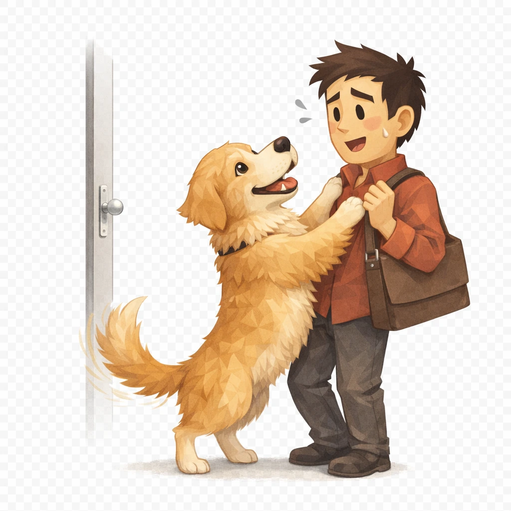 狗狗 ESFJ 热情考勤机结果插画