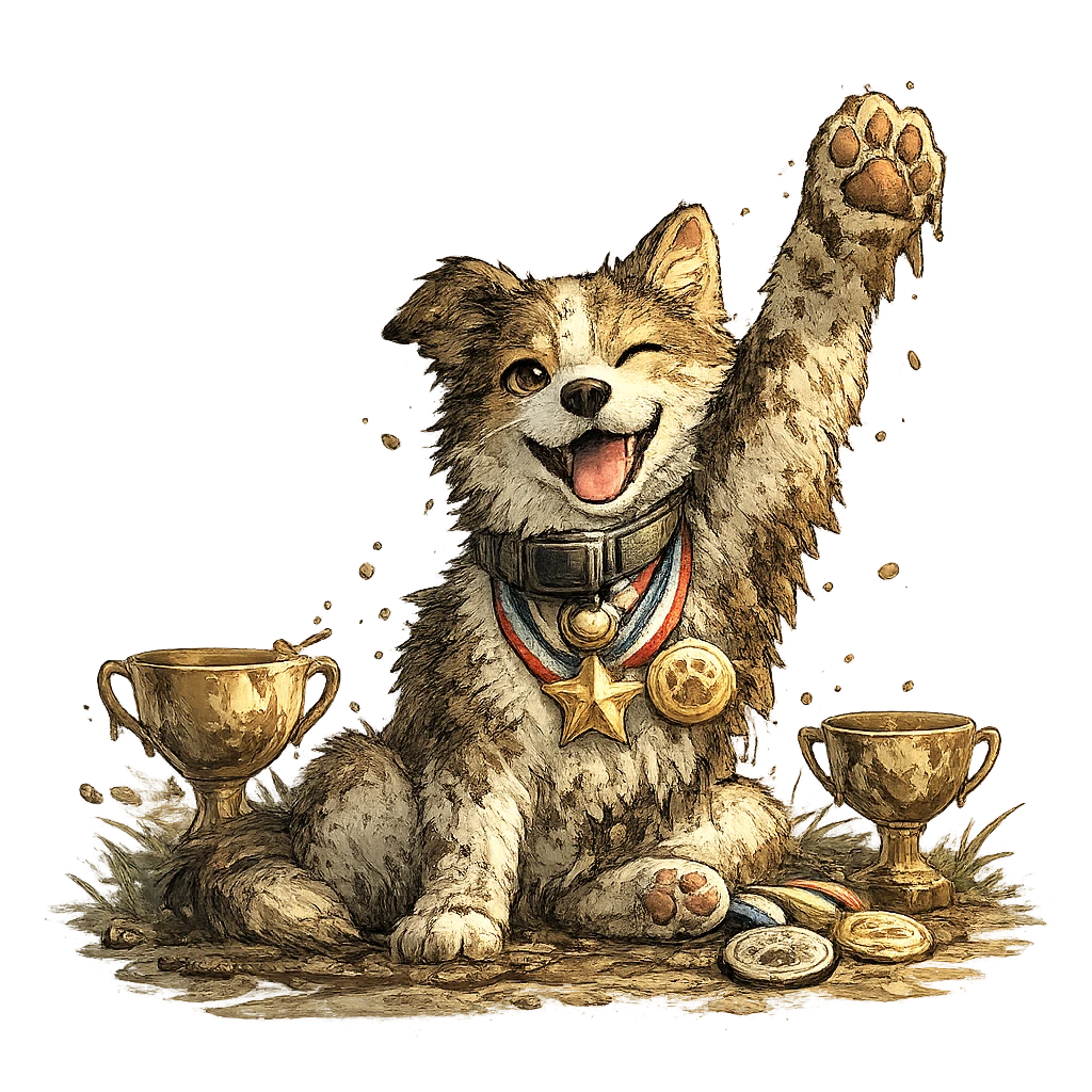 狗狗 ESTP 泥潭勋章猎人结果插画